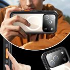 iPhone 17 Pro Max fekete vízálló Shellbox DOT tok kompatibilis MagSafe