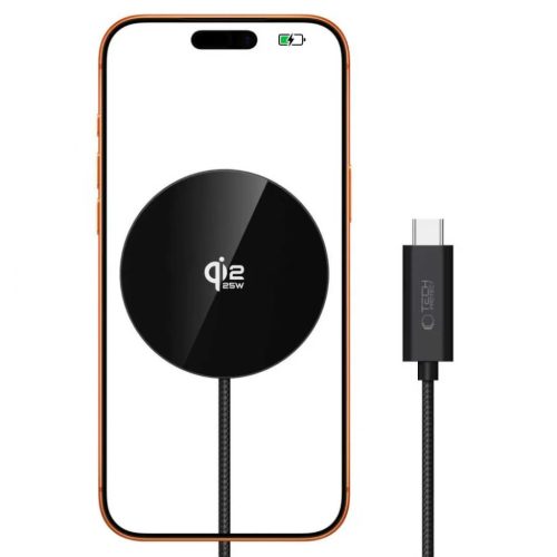 A50 Tech-protect Magnetic Magsafe Vezeték nélküli Töltő 25W Qi2.2 Fekete