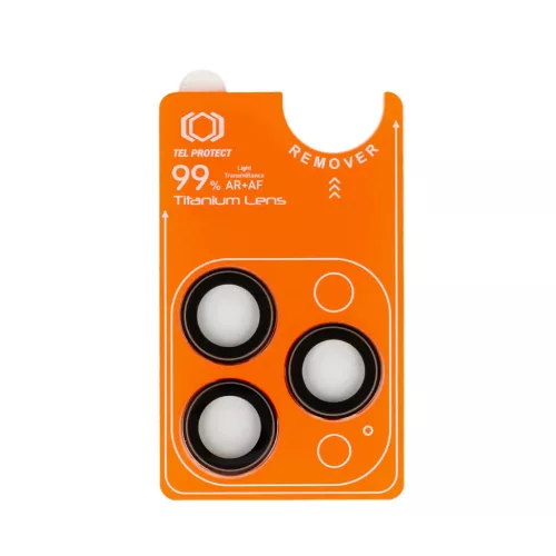 Edzett üveg Tel Védelem Titán Lencse 99% AR kamerára Iphone 15 Pro/15 Pro Max titán (lencse 3 db) üvegfólia