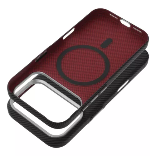 iPhone 17 AIR Kevlar tok MagSafe-kompatibilis fekete tok