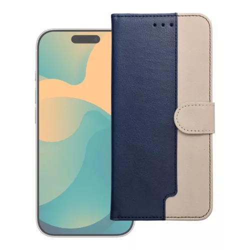 Samsung Galaxy S26 Ultra tok Split Book tok, tengerészkék krém