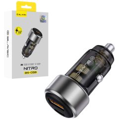   Blavec autós töltő BS-05B Nitro - USB + Type C - QC 3.0 18W PD 65W (CCBS05BN-UCB) fekete