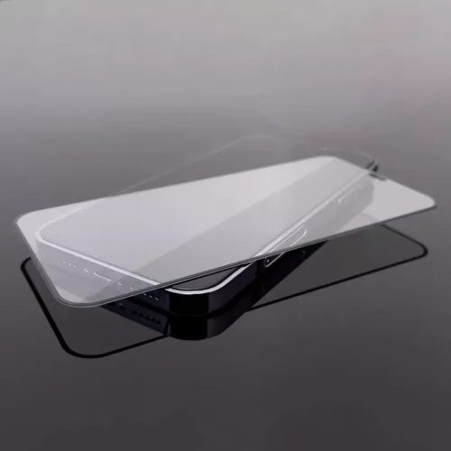 2 db Teljes Képernyős Edzett Üveg Keretes Tokbarát Wozinsky Teljes Ragasztású iPhone 15 - Fekete üvegfólia