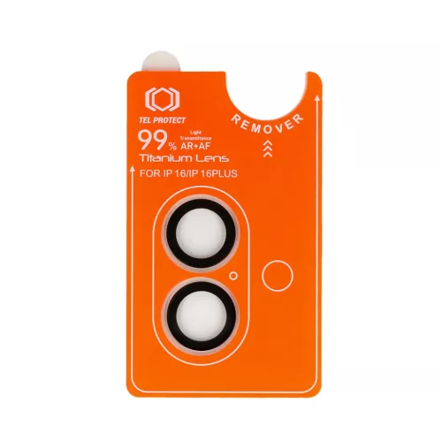 Edzett üveg Tel Protect Titanium lencse 99% AR a kamera számára iPhone 16/16 Plus átlátszó (lencse 2 db) üvegfólia