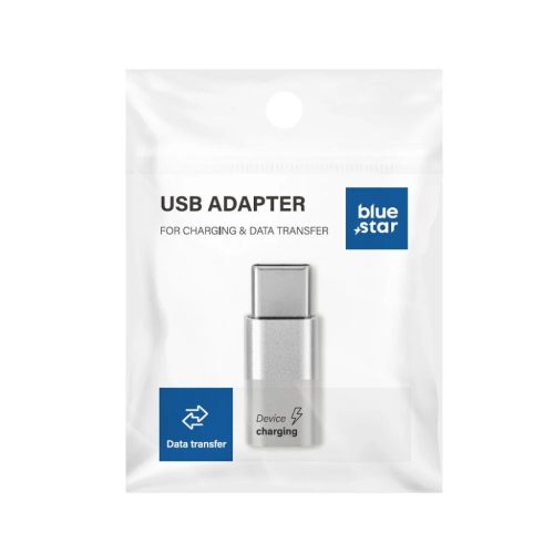 Micro USB - Type-C átalakító Blue Star - fehér