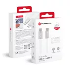 USB-C – USB-C kábel Forcell F-Energy QC4.0 PD 3A 60W Cafule Color 1,2 m ACYH23 fehér