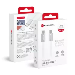   USB-C – USB-C kábel Forcell F-Energy QC4.0 PD 3A 60W Cafule Color 1,2 m ACYH23 fehér