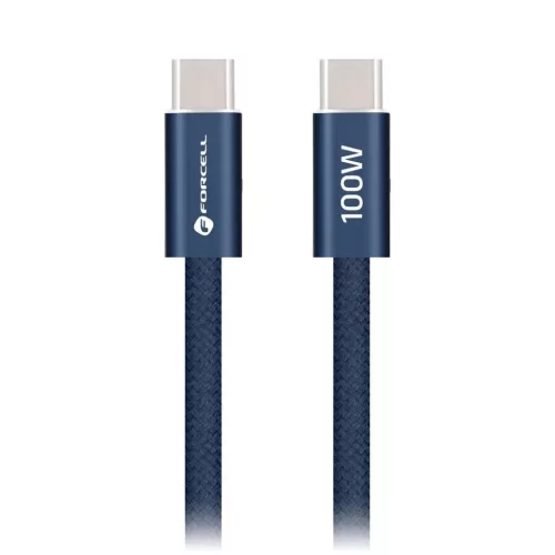 Forcell F-Energy QC4.0 PD 5A 100W Cafule Color USB-C - USB-C kábel 1,2 m ACYH23 sötétkék