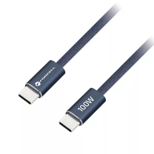 Forcell F-Energy QC4.0 PD 5A 100W Cafule Color USB-C - USB-C kábel 1,2 m ACYH23 sötétkék