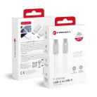 Forcell F-Energy QC4.0 PD 5A 100W Cafule Flat USB-C - USB-C kábel 1,2 m CCFN23 fehér