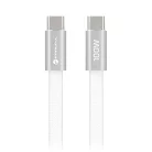 Forcell F-Energy QC4.0 PD 5A 100W Cafule Flat USB-C - USB-C kábel 1,2 m CCFN23 fehér