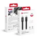 Forcell F-Energy QC4.0 PD 5A 100W Cafule Flat USB-C - USB-C kábel 1,2 m CCFN23 fekete