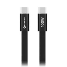 Forcell F-Energy QC4.0 PD 5A 100W Cafule Flat USB-C - USB-C kábel 1,2 m CCFN23 fekete