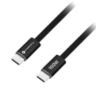 Forcell F-Energy QC4.0 PD 5A 100W Cafule Flat USB-C - USB-C kábel 1,2 m CCFN23 fekete