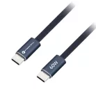 Forcell F-Energy QC4.0 PD 3A 60W Cafule Flat USB-C - USB-C kábel 1,2 m CCFN23 sötétkék