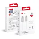 USB-C–USB-C Forcell F-Energy QC4.0 PD 3A 60W Cafule Flat 1,2 m CCFN23 fehér kábel