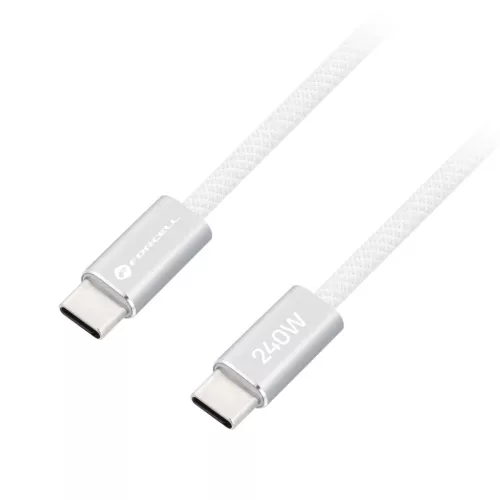 Forcell F-Energy Cafule Color USB-C - USB-C kábel QC4.0 PD 5A 240W 1,2 m CBN1 fehér