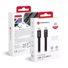 Forcell F-Energy QC4.0 PD 5A 240W Cafule Flat USB-C - USB-C kábel 1,2 m CCFN23 fekete
