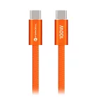 Narancssárga Forcell F-Energy QC4.0 PD 5A 100W Cafule Color USB-C–USB-C kábel 1,2 m ACYH23