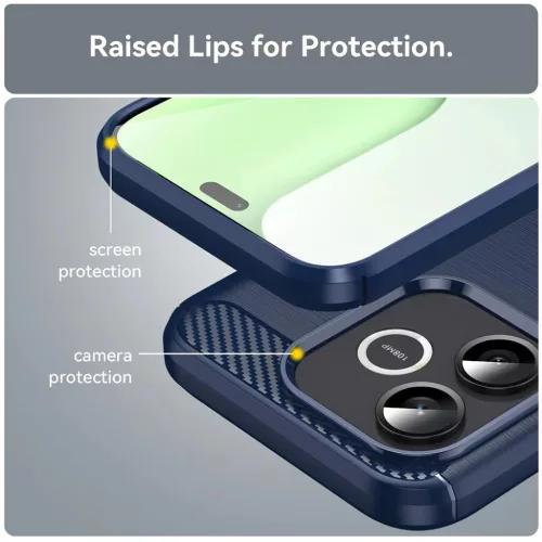 Honor 600 Lite Kék Techsuit Carbon Silicone tok