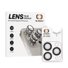 Tel Protect 3D Fényképezőgép lencsevédő üvegfólia iPhone 15 Pro/15 Pro Max fekete (3 darabos lencse)