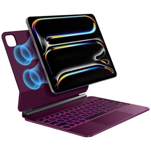 Apple iPad Pro 11 (2024/2025) Typecase Edge billentyűzetes tok - Málnaszínű tok