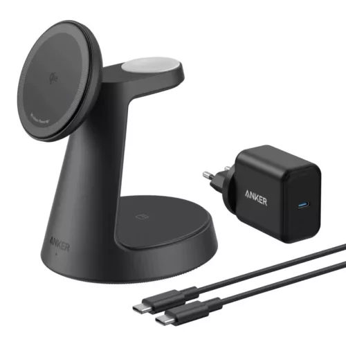 Anker MagGo 3in1 vezeték nélküli töltőállomás, 15W, 1.67A, fekete B25M4G11