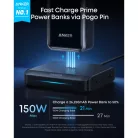 Anker Asztali Töltő Powerbank Prime, 150W, 5A, 1 x Pogo Pin - 1 x USB-A - 2 x USB-C, Fekete A1903G11