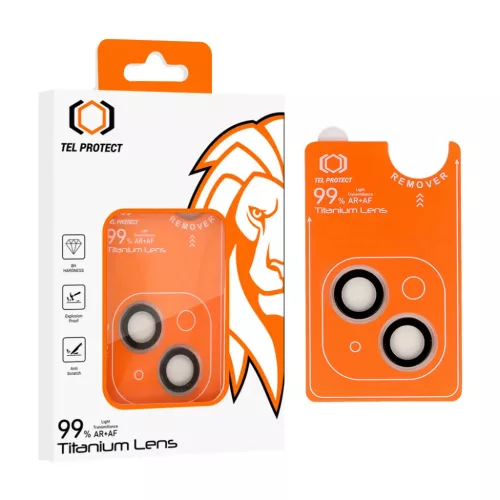 Tempered glass Tel Protect Titanium Lens 99% AR kamera üvegfólia iPhone 14/14 Plus átlátszó (2 db lencse) üvegfólia