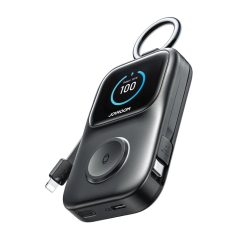   Joyroom JR-W19 5 W hordozható vezeték nélküli óratöltővel ellátott 5000 mAh külső akkumulátor fekete