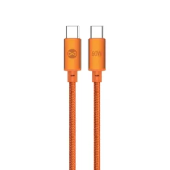 Forever Saffron USB-C - USB-C kábel 1,0 m 60W narancssárga