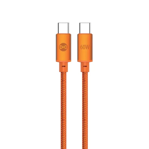 Forever Saffron USB-C - USB-C kábel 1,0 m 60W narancssárga