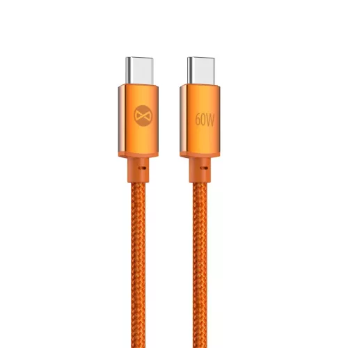 Forever Saffron USB-C - USB-C kábel 1,0 m 60W narancssárga