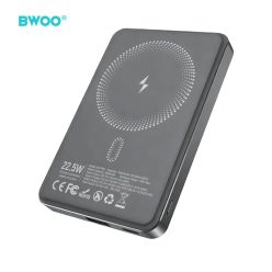   BWOO P82 BO 10000 mAh 15 W vezeték nélküli powerbank sötétszürke
