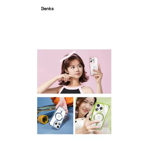 Benks Magnetic Lucent Pro tok iPhone 16 Pro zöld tok