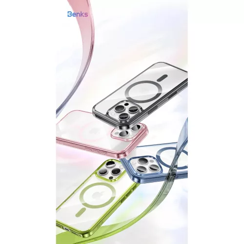 Benks Magnetic Lucent Pro tok iPhone 16 Pro pink