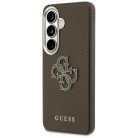 Samsung Galaxy S26 Guess Grained Big 4G Metal Logo barna tok