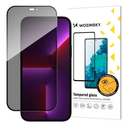 Wozinsky Privacy Glass Anti Spy üvegfólia iPhone 15 Pro Max - fekete