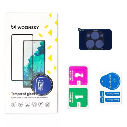Wozinsky Teljes Kamera Üveg - fekete üvegfólia iPhone 15 Pro