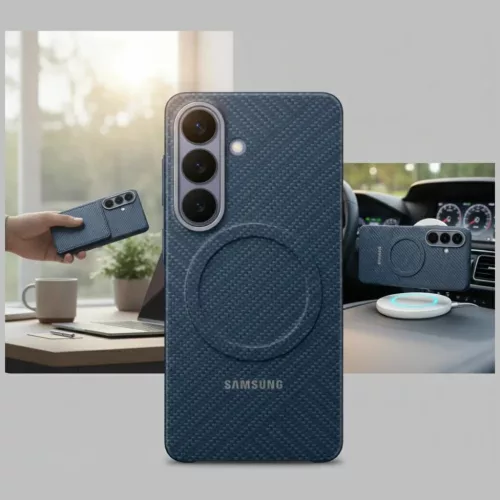 Samsung Galaxy S26 Carbon Magnet tok sötétkék