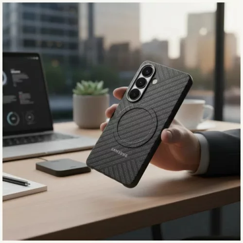 Samsung Galaxy S26 Carbon Magnet tok sötétszürke