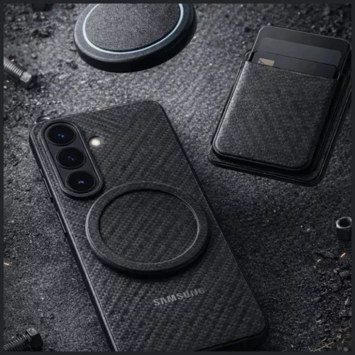 Samsung Galaxy S26 Carbon Magnet fekete tok