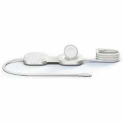   Zens Pro 3 2 az 1-ben vezeték nélküli töltő Apple Watch töltéssel Qi2 15W USB-C/USB-C fehér