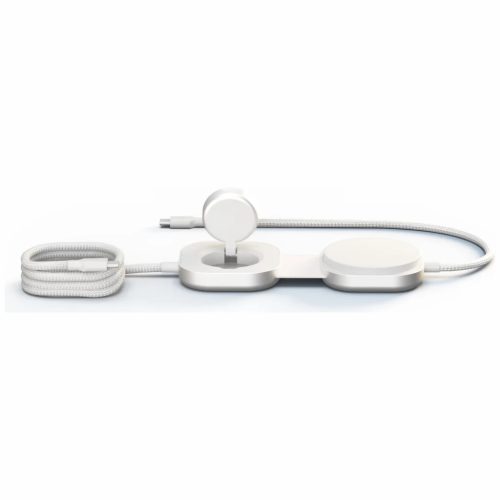 Zens Pro 3 2 az 1-ben vezeték nélküli töltő Apple Watch töltéssel Qi2 15W USB-C/USB-C fehér