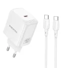 Borofone BN33 Fuente GaN Typ C - QC3.0 PD 40W hálózati USB-C töltő adapter