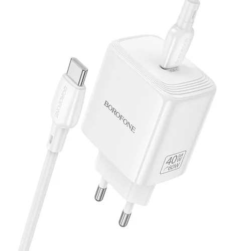 Borofone BN33 Fuente GaN Typ C - QC3.0 PD 40W hálózati USB-C töltő adapter
