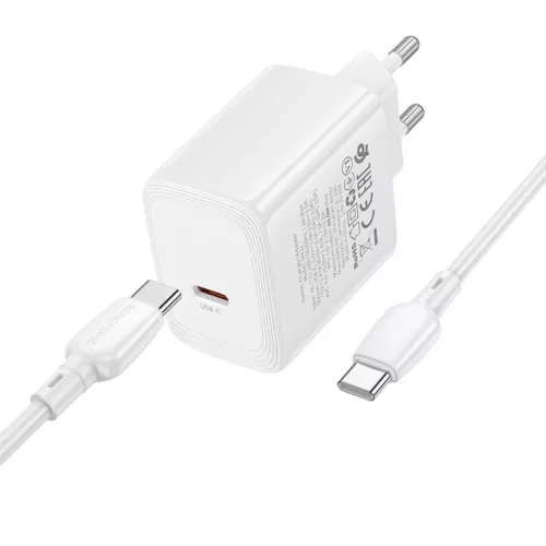 Borofone BN33 Fuente GaN Typ C - QC3.0 PD 40W hálózati USB-C töltő adapter