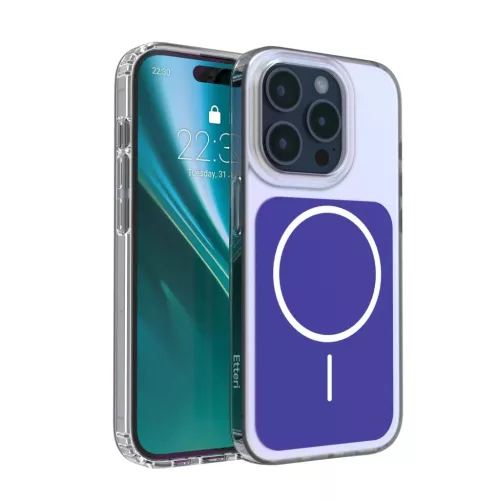 iPhone 15 Pro Hidden Pearl sötétkék tok