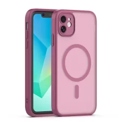 iPhone 11 Mag Matt bordó tok