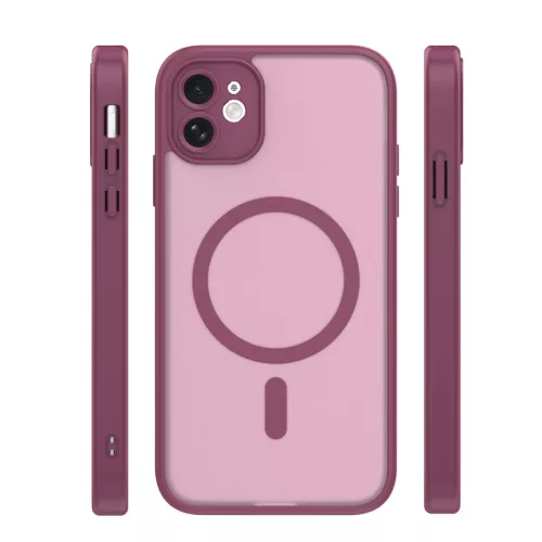 iPhone 11 Mag Matt bordó tok